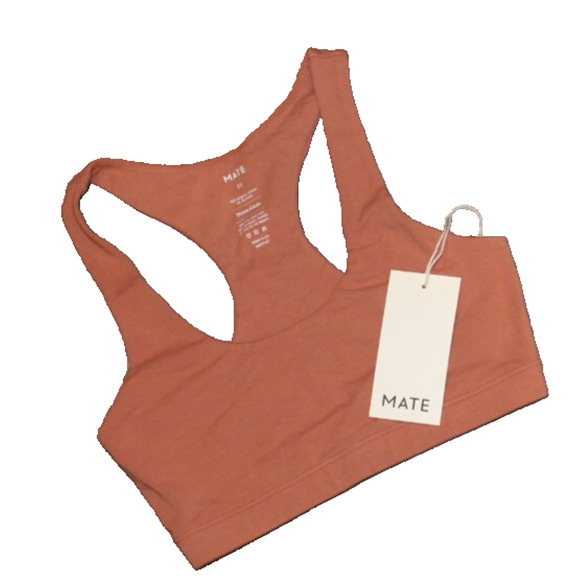 MATE the Label Other - Mate the‎ Label Women's Organic Stretch Sports Bra ROSE XS NEW! $58